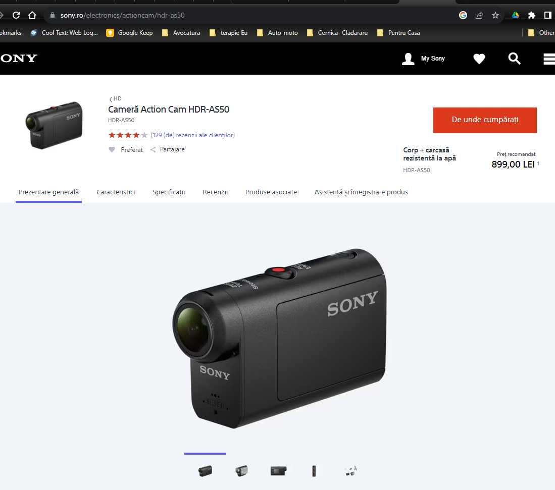 Sony Action Cam AS50 montare pe casca moto