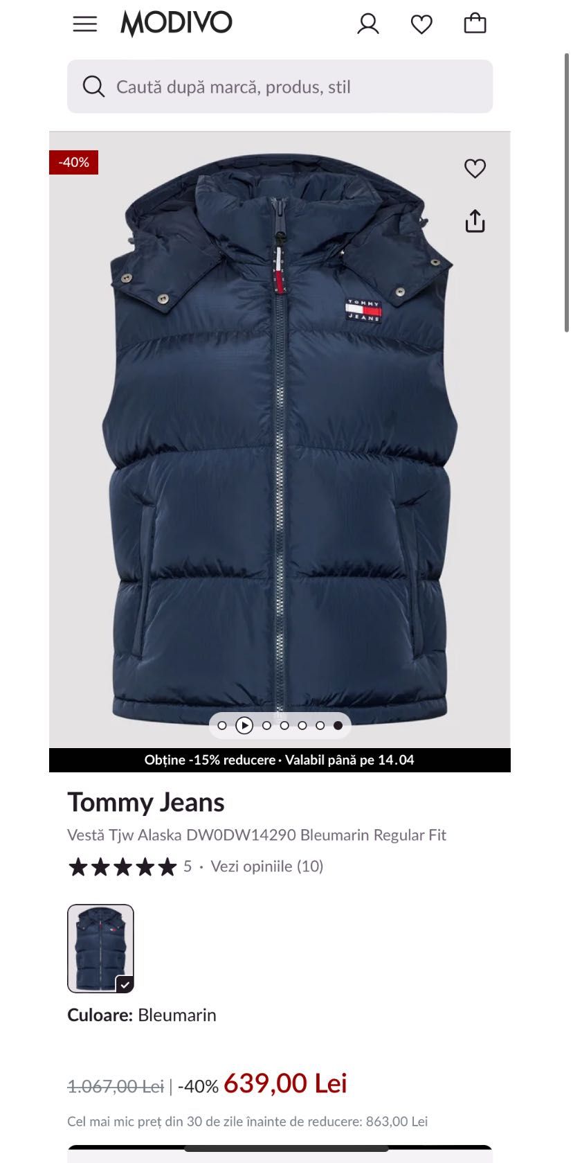 Vestă Tommy Jeans