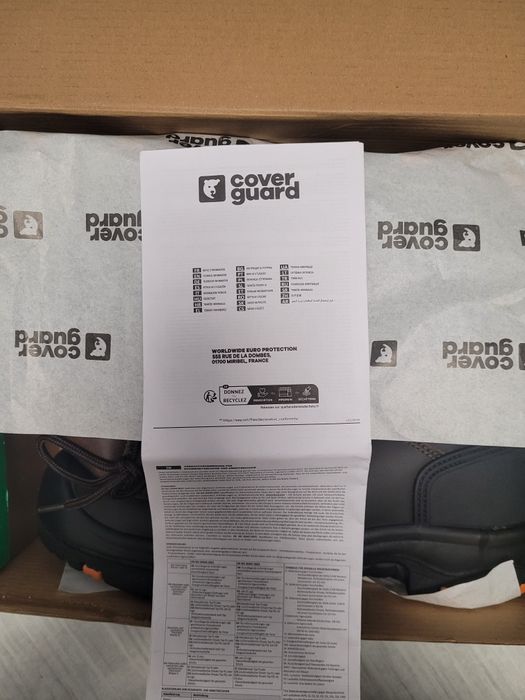 Обувки работни, кафява кожа високи coverguard