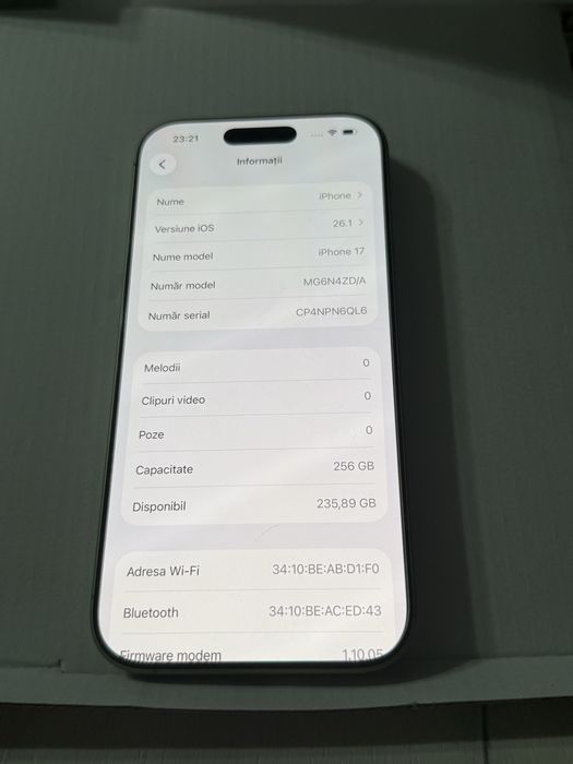 iPhone 17 pret 4000 lei fix