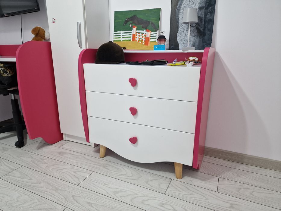 Mobila Mobexpert pentru Dormitor Fetițe, Pat 140