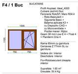 Fereastra PVC cu sticla termopan