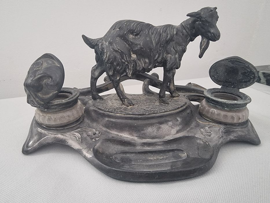 Călimară dublă în stil Art Nouveau francez