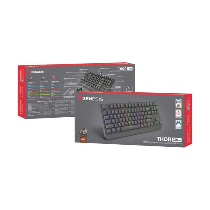 Клавиатура GENESIS THOR 230 TKL BK NKG-2079