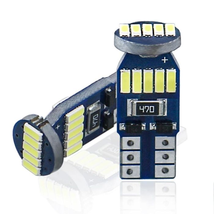 комплект 2броя led диодни габаритни крушки flyseen fls6037, t10  ...