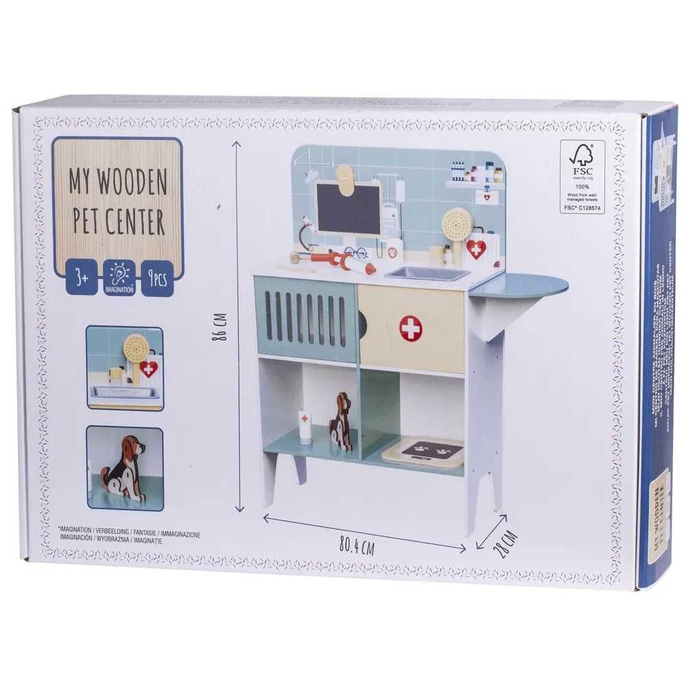 Set Centru Clinica veterinara lemn 9 piese 86x80x28 cm, NOU, 349 Lei