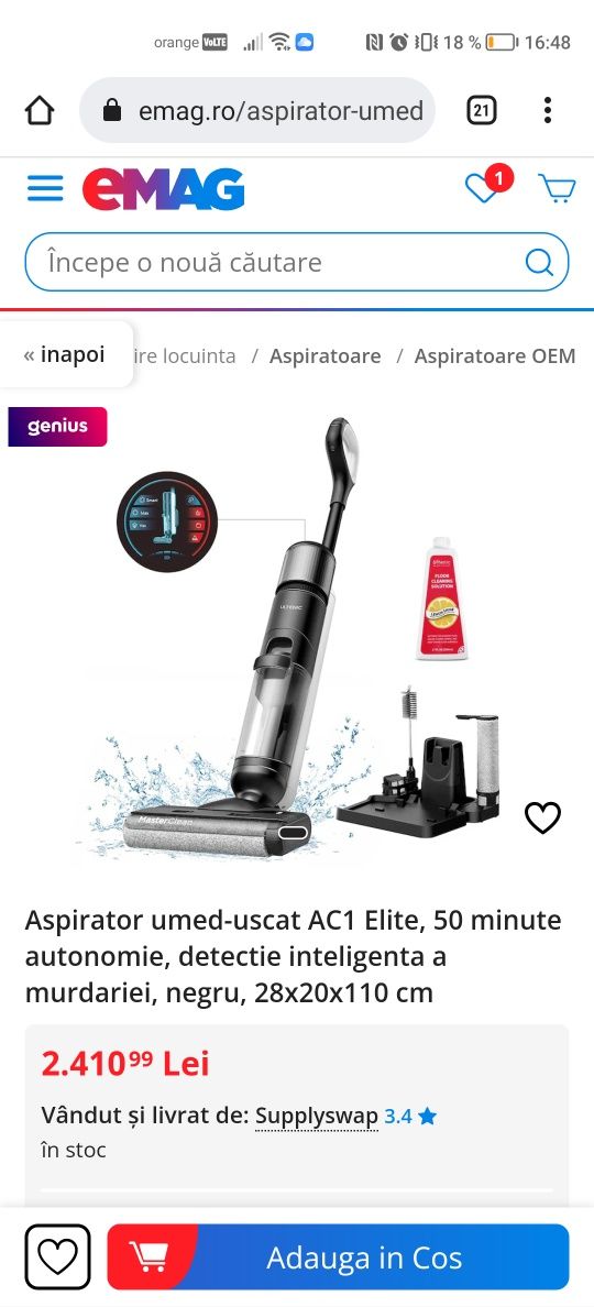 Aspirator cu spălare Ultenic AC1