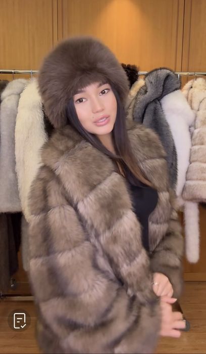 Шубка экомех соболь