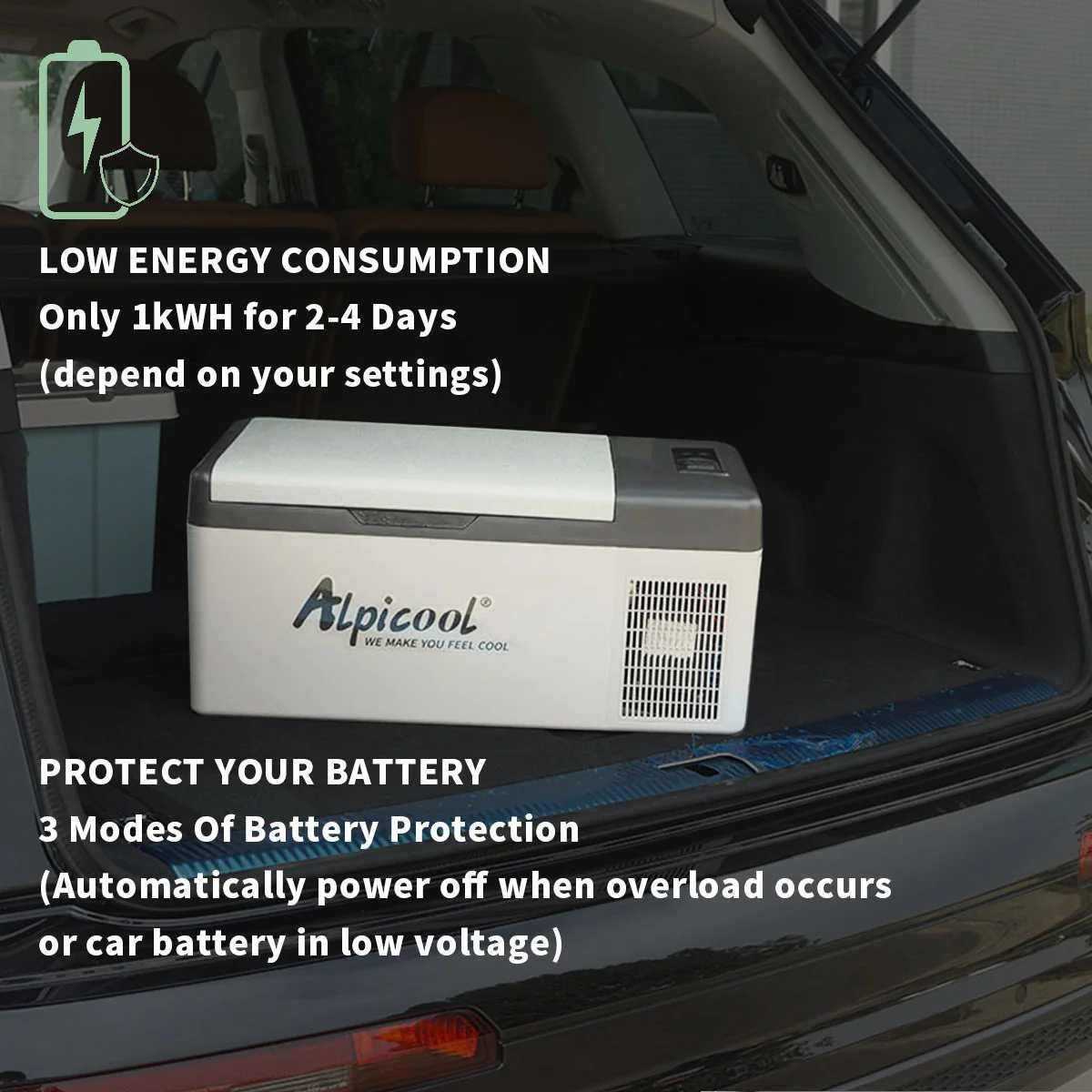 Alpicool C15 хладилник / фризер за кола – 15L компресорен 12/24V 220V