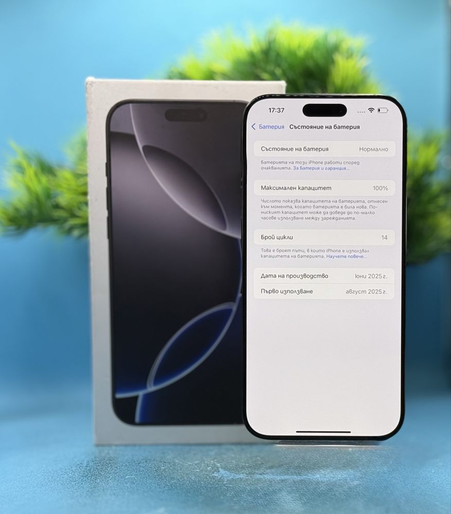 ГАРАНЦИОНЕН!!! Apple iPhone 16 Pro Max, 256GB, 5G, Black Titanium