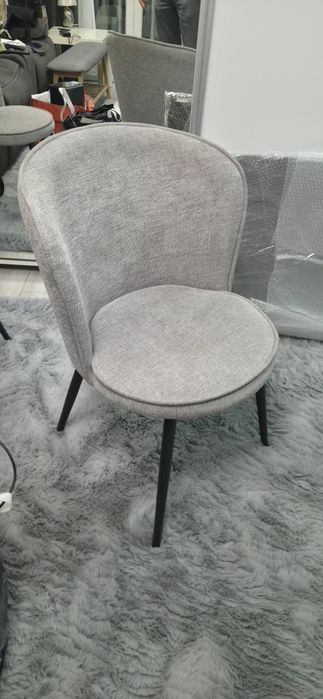 Scaune de living, 6 bucati gri.