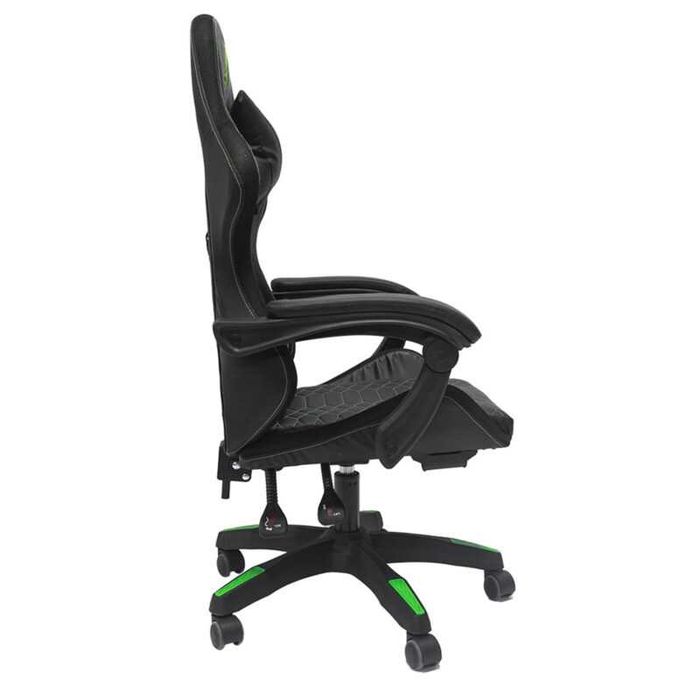 Геймърски стол, HM1204, Черен, Изкуствена кожа, 51х49х125см.