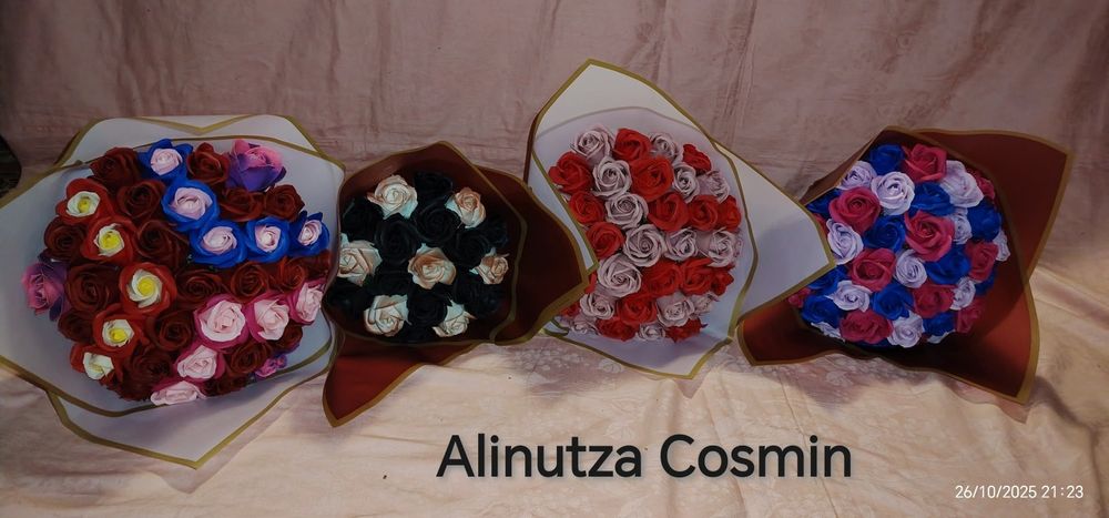 Trandafiri săpun, buchet parfumat