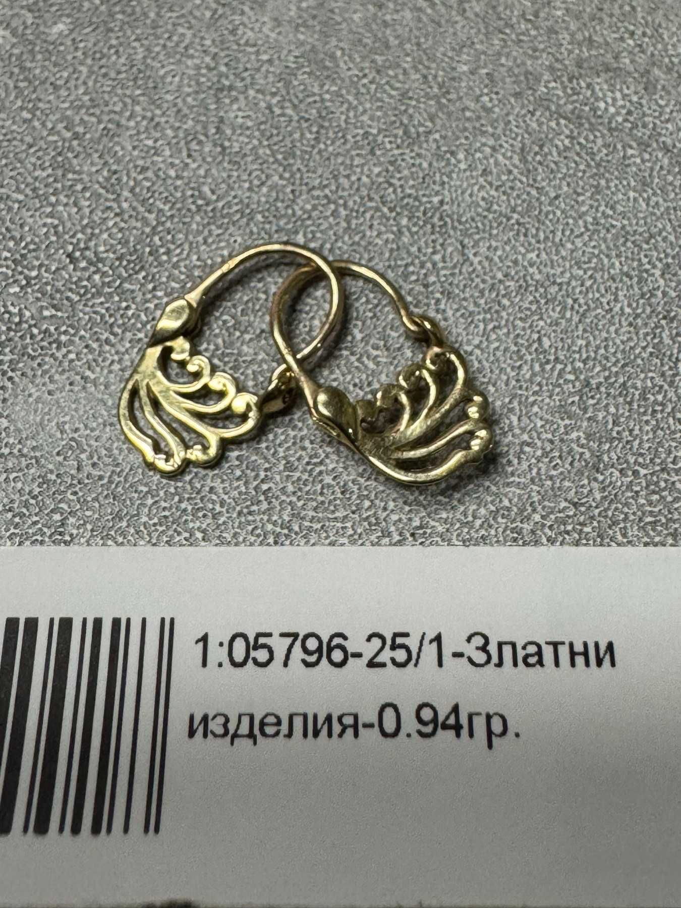 Златни детски обеци-0.94гр 14 карата