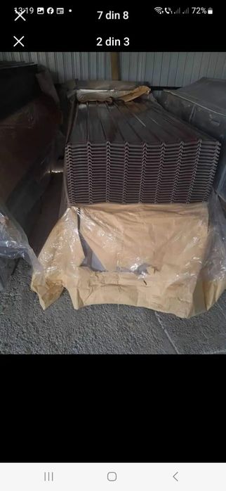 Tablă cutata colorată și zincată