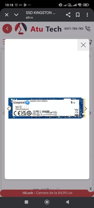 Ssduri Kingston NV3  1 Tb, PCIe 4.0 NVME, M.2. - noi sigilate !