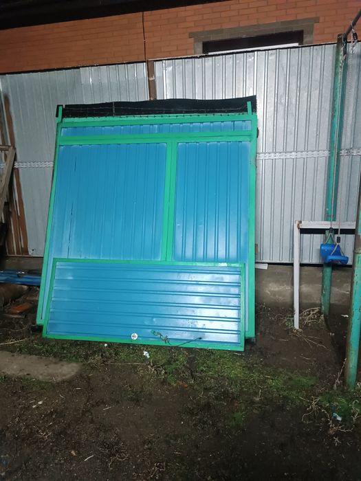 Ворота во двор. Б/у. С калиткой