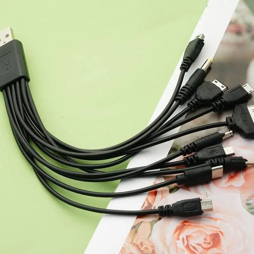 10în1: cabluri încărcare Nokia, LG, Sony, Ipod, Motorola, Samsung etc