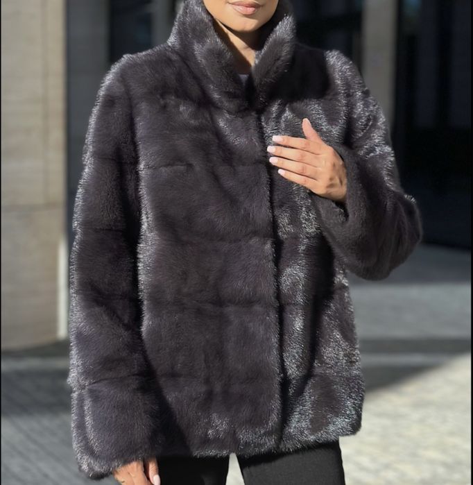 Шуба норковая поперечная