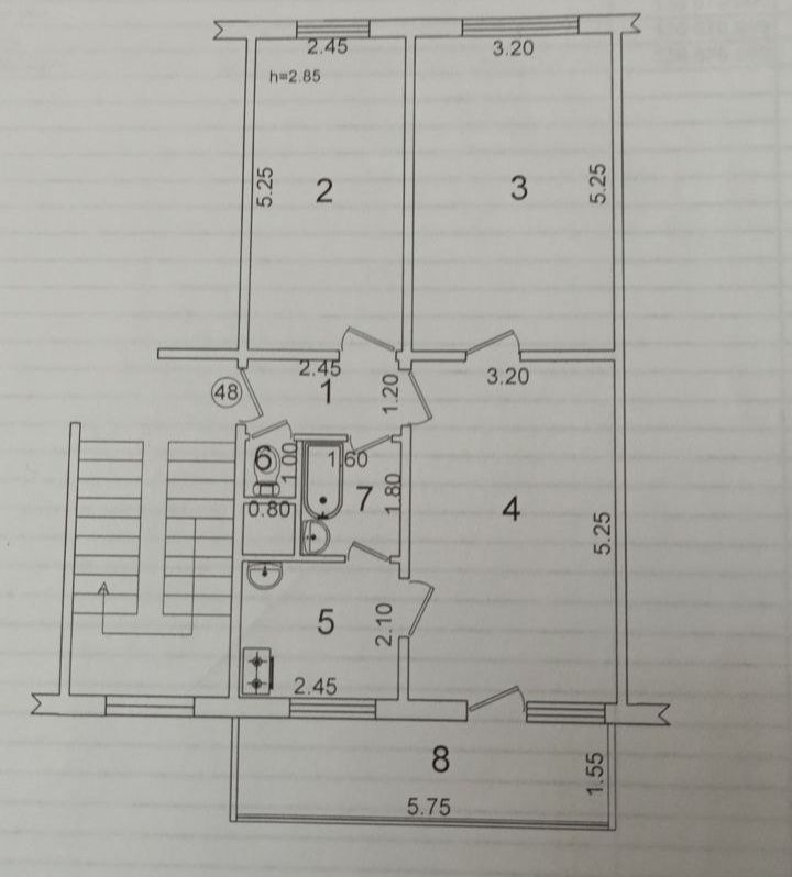 ЮНУСАБАД-11, 3-ком с ремонтом, 70м2