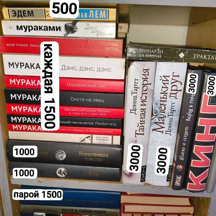 Разные книги, Мураками, Тартт, Кинг