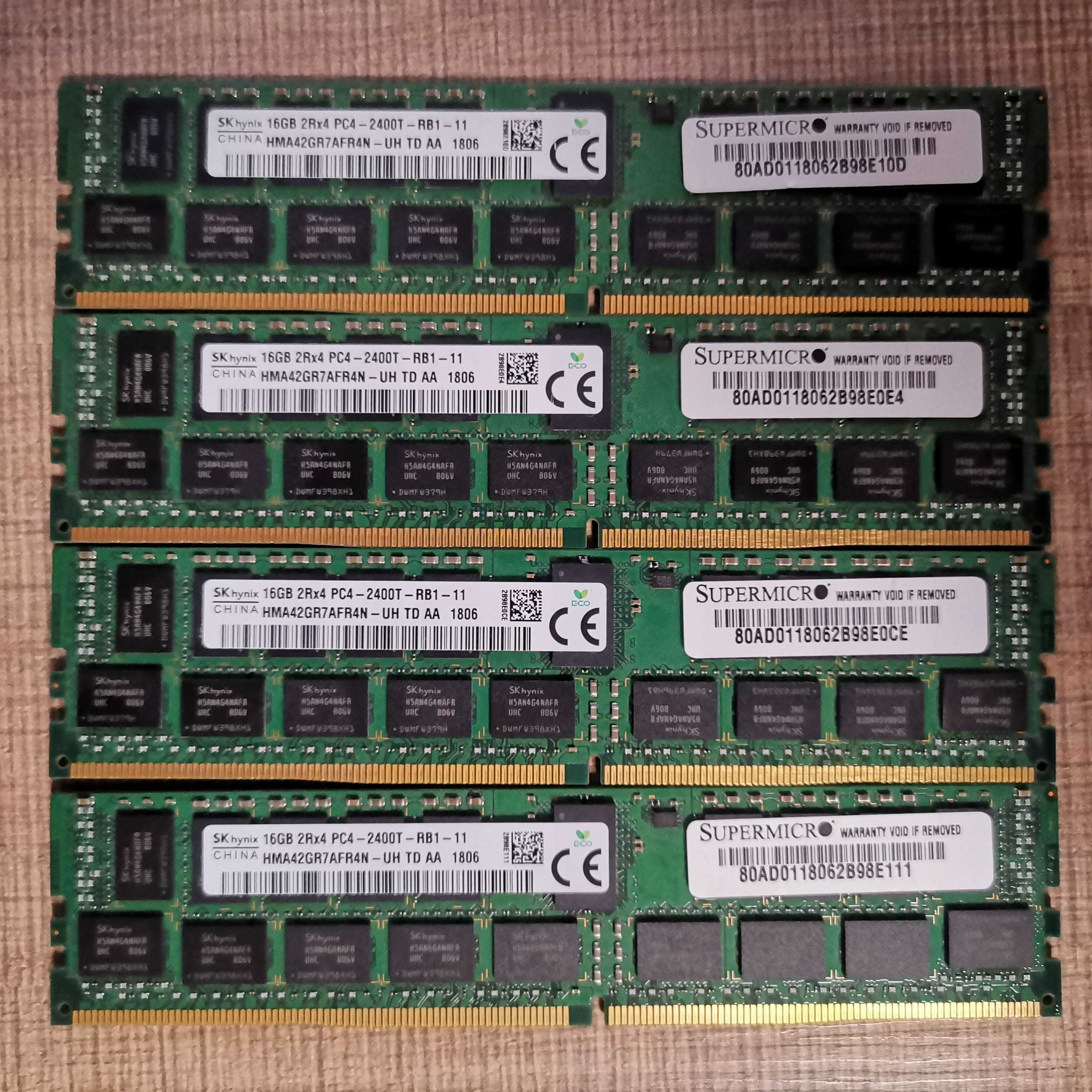 Сървърна памет RAM 64Gb (16GB x4) DDR4 2400 ECC Registered