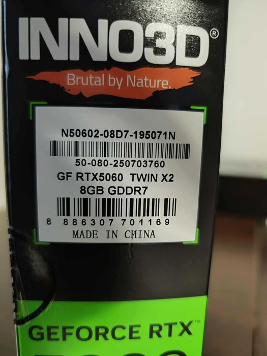 Nvidia RTX 5060 NOUA si SIGILATA,8 gb Gddr7 Inno3D Twinx2