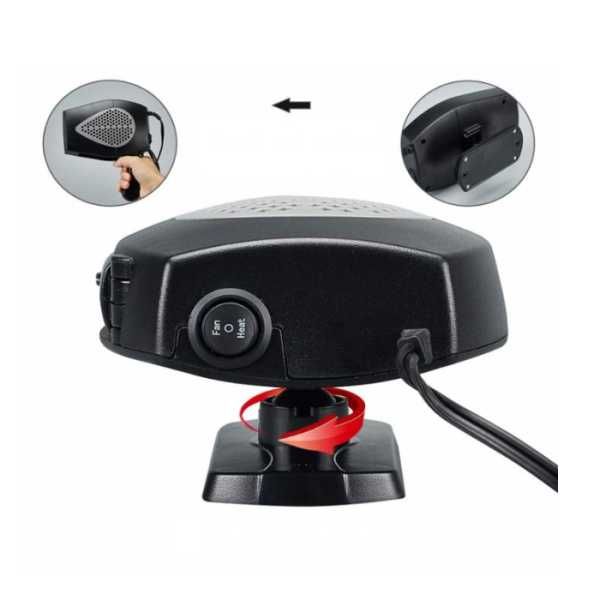 Електрическа печка за кола Mercado Trade, 12V, 150W, Червена