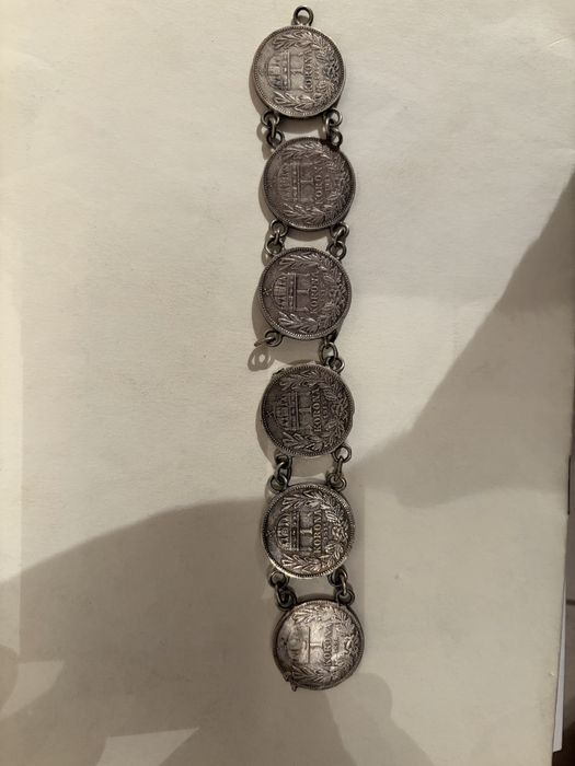 Bratara rara din monede Austro-Ungare(1896-1915) - piesa de colectie