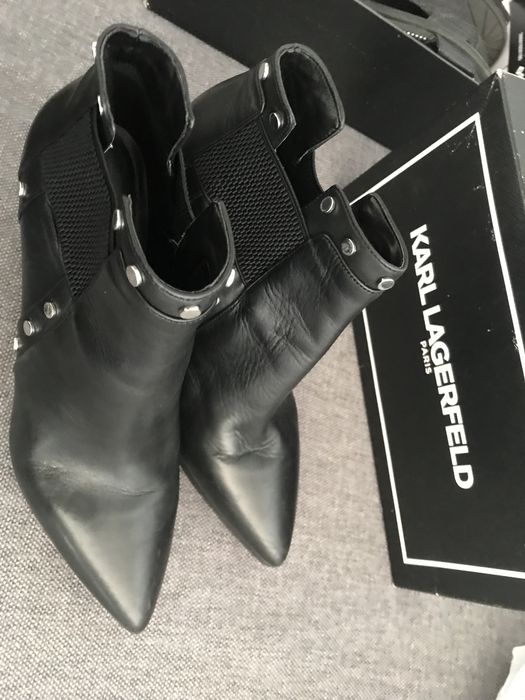 Кожени боти Karl Lagerfeld