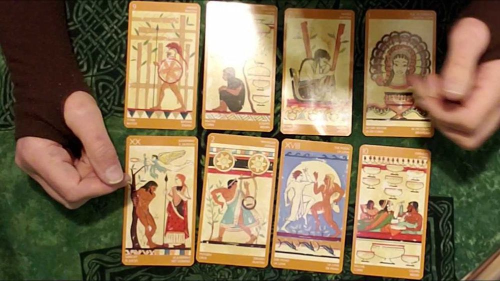 Civilizatia Etrusca Carti de tarot format mare,colectie ed lim-SIGILAT