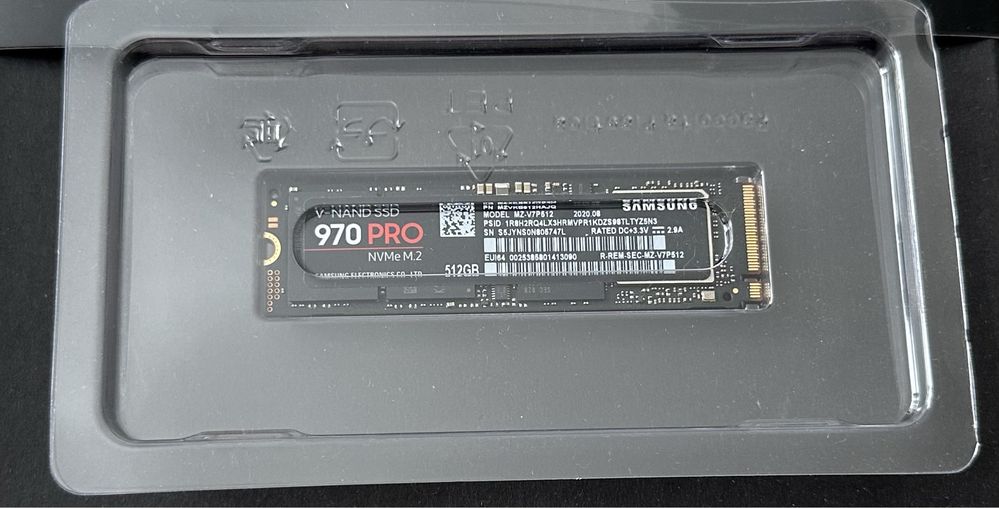 Samsung 970 pro nvme m.2 512Gb