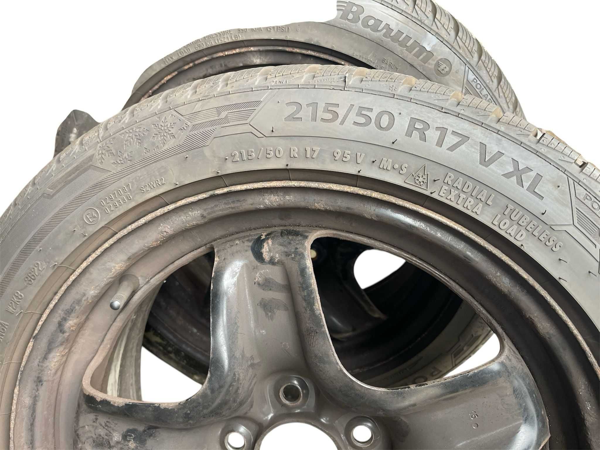 Set jante tabla Opel R17 cu anvelope de iarna 215 50 R17 Barum
