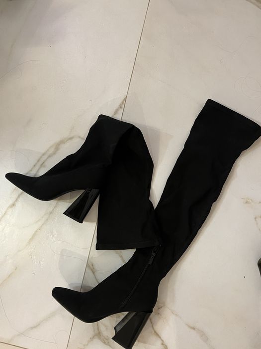 Дълги боти-чорапи с ток BERSHKA