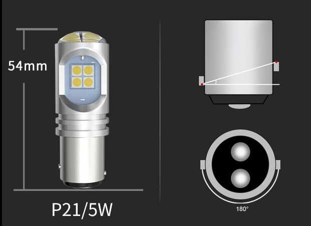 ЛЕД Крушки 2бр. за стоп и габарит на кола P21/5W BAY15D-А-3015-1