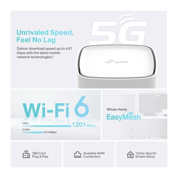 # 5G CPE Archer NX200 AX1800 TPLink WiFi Router SIM Card Модем роутер