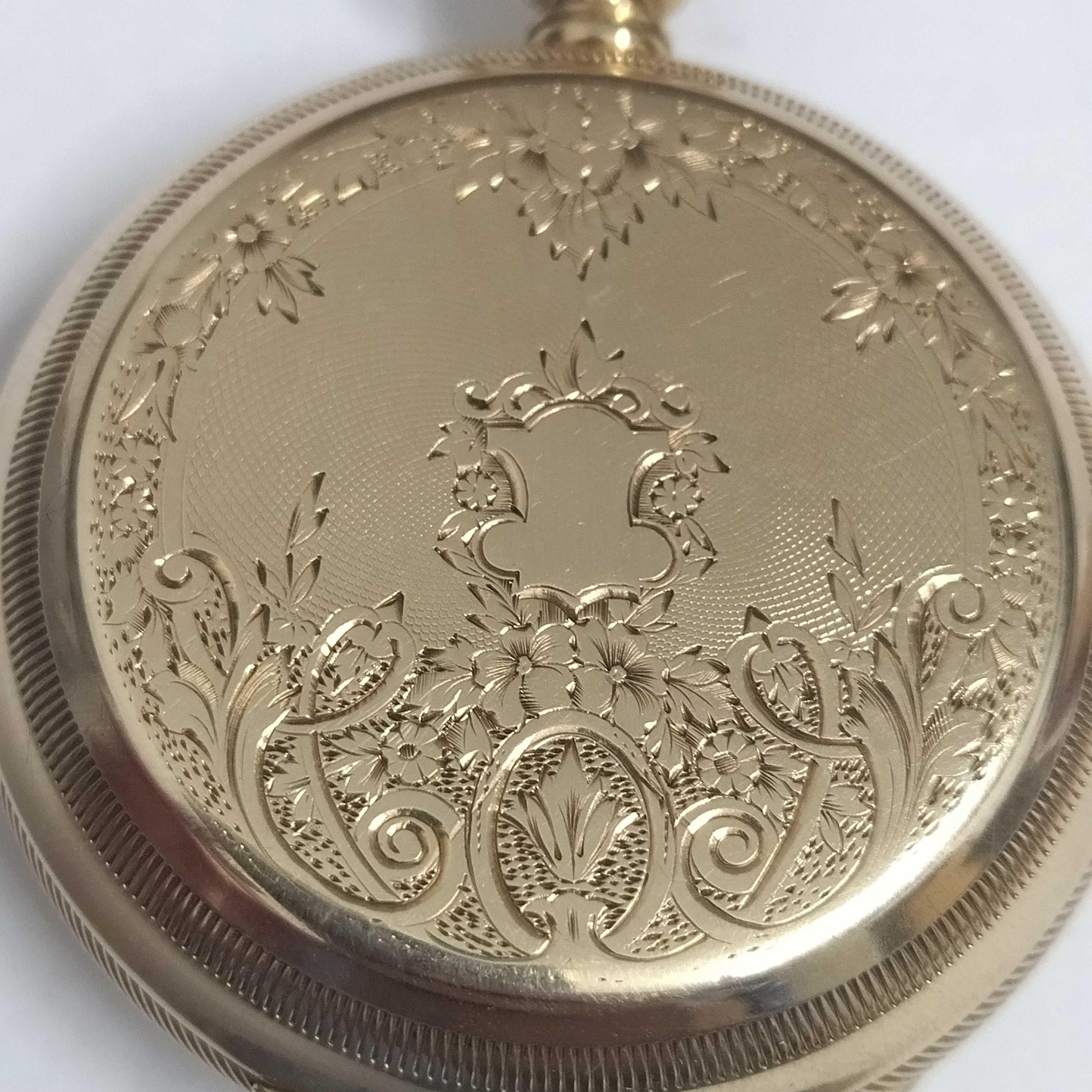ELGIN джобен часовник, златен 14к, перфектен, рядък