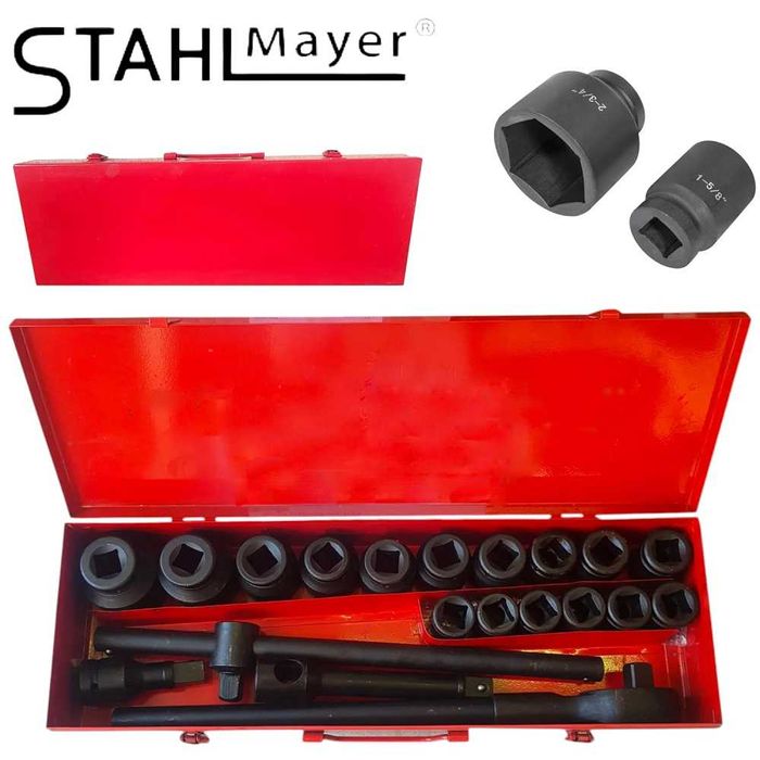 Гедоре с ударни вложки 21 части 3/4“ 6-стенно StahlMayer