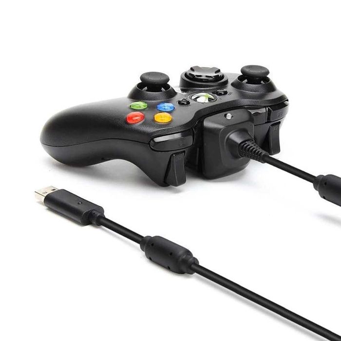 Cablu încărcător  2 în 1 + baterie  cu controlerul wireless Xbox 360
