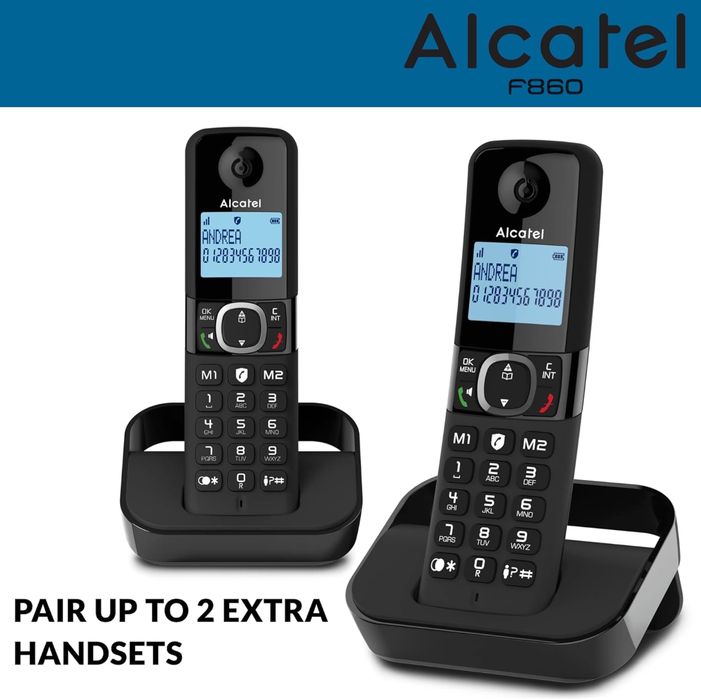 Telefon wireless Alcatel F860 Duo/ set 2 bucati /Blocare apeluri