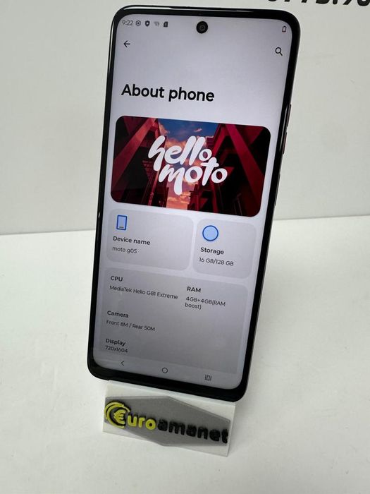 Telefon mobil Motorola moto g05, Dual SIM, 64GB, 4GB RAM, 5200 -B-