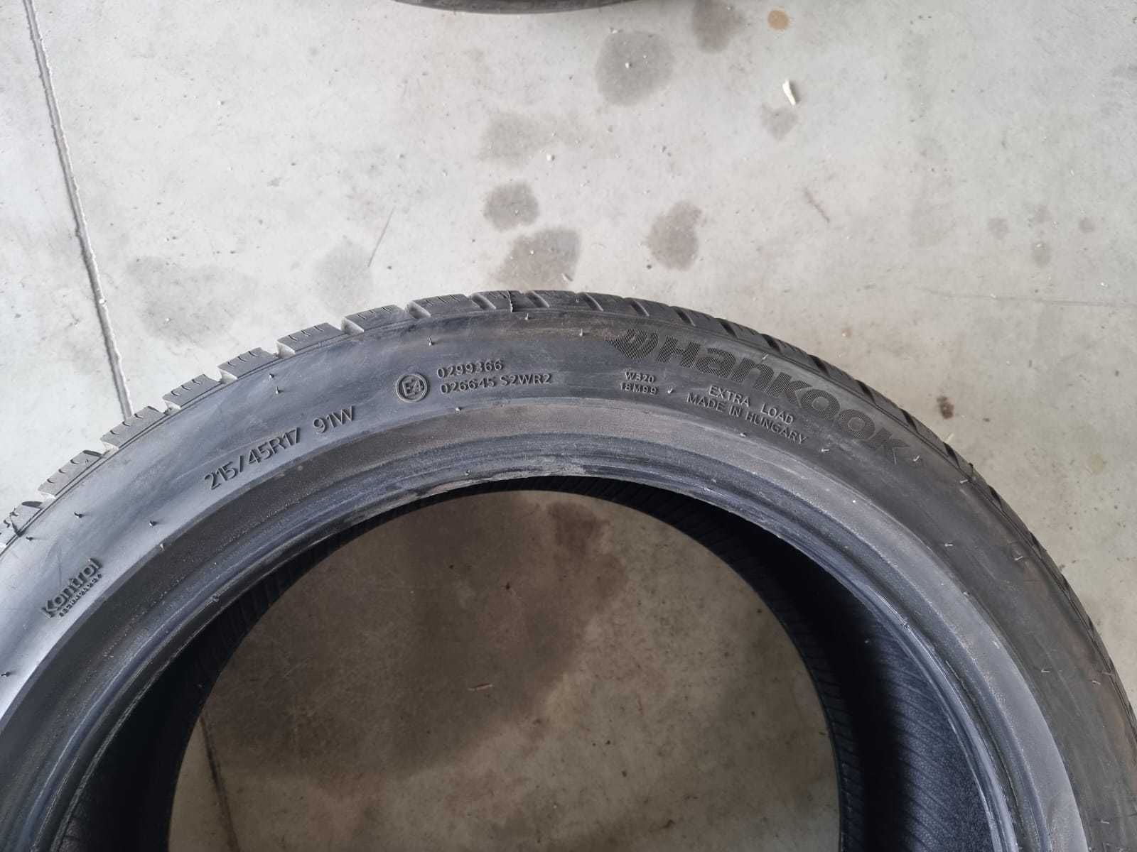 4 Anvelope IARNA 215.45.17 'Hankook' ; stare foarte buna