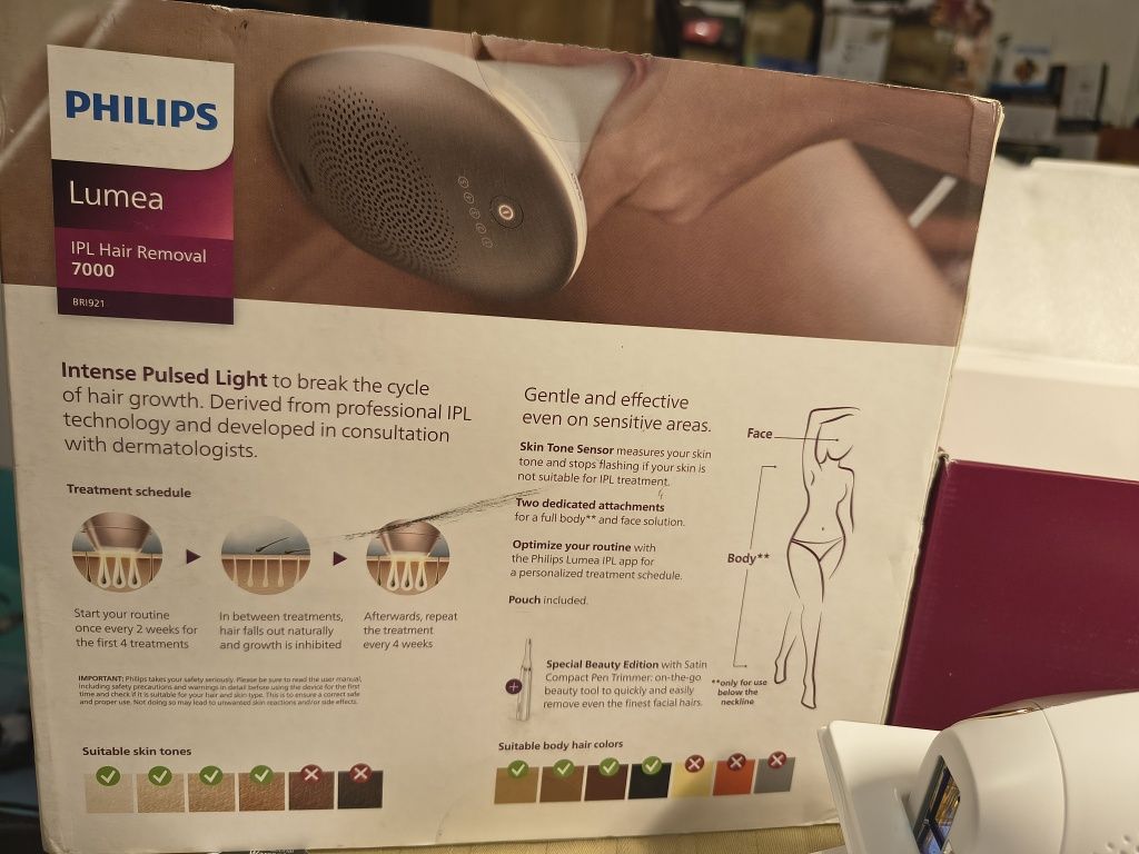 Фотоепилатор Philips Lumea IPL серия 7000 SC1997