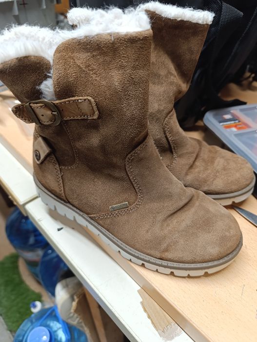 Детски боти от естествена кожа -велур