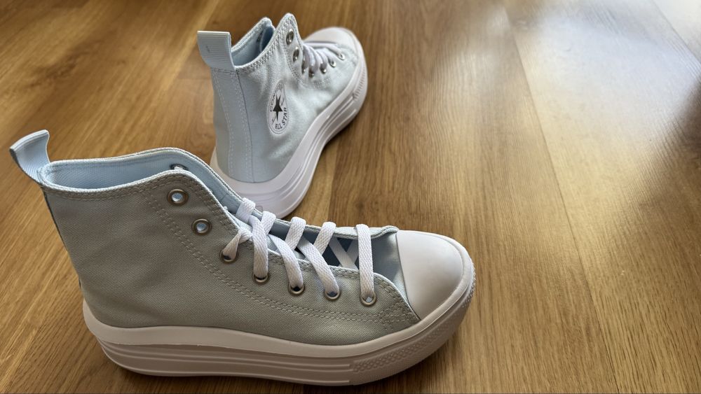 Кецове на платформа Converse 35 номер светло сини