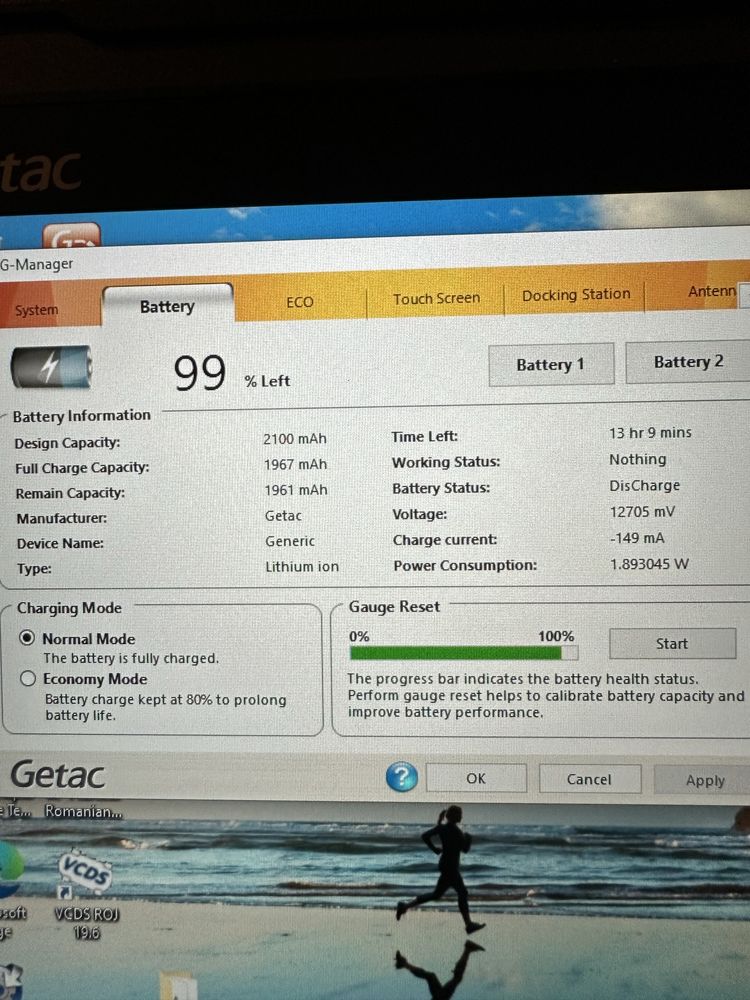 Tableta Getac F110 G4 Tester Auto