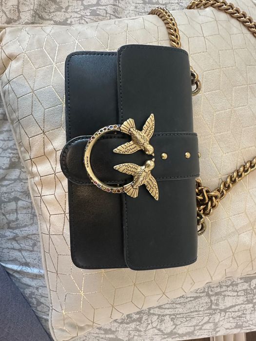 Чанта Pinko естествена кожа
