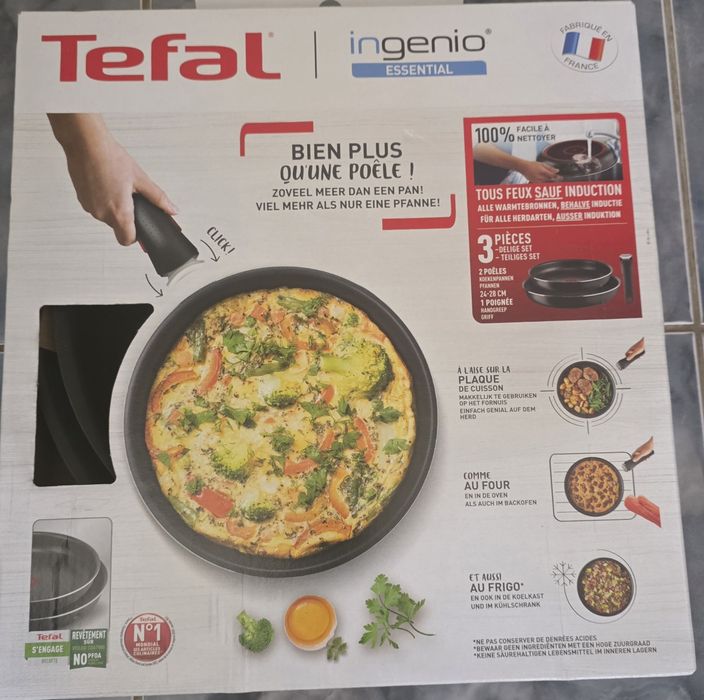 Vând set 2 tigăi Tefal ingenio essential 24-28 CM Sigilat