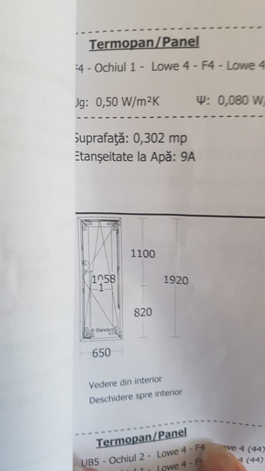 Vând usa termopan Nouă