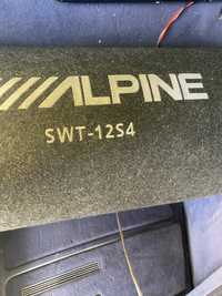 Subwoofer Alpine cu amplificator. Tub de bass Alpine